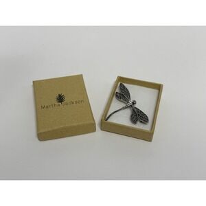 Vintage 925 Sterling Silver Butterfly Brooch Mid Century Pin New In Box
